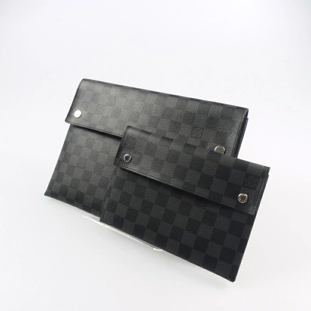 Louis Vuitton Damier Graphite Black Alpha Triple Pouch